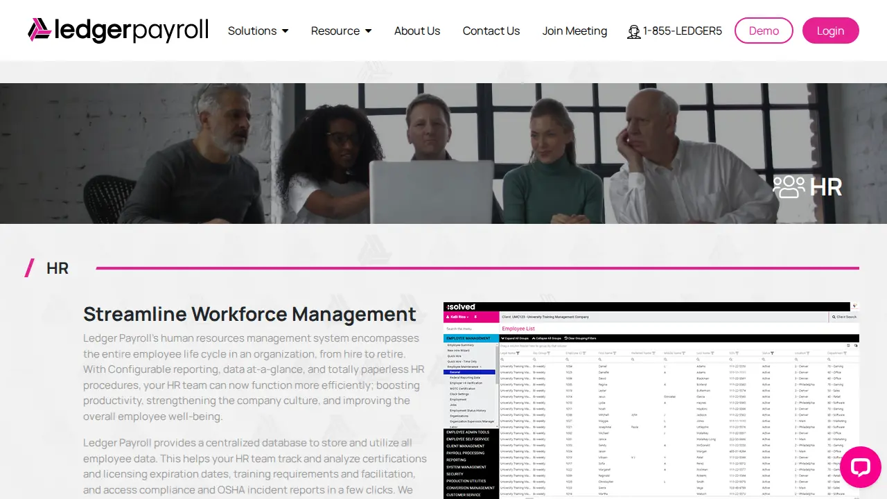 Ledger Payroll page