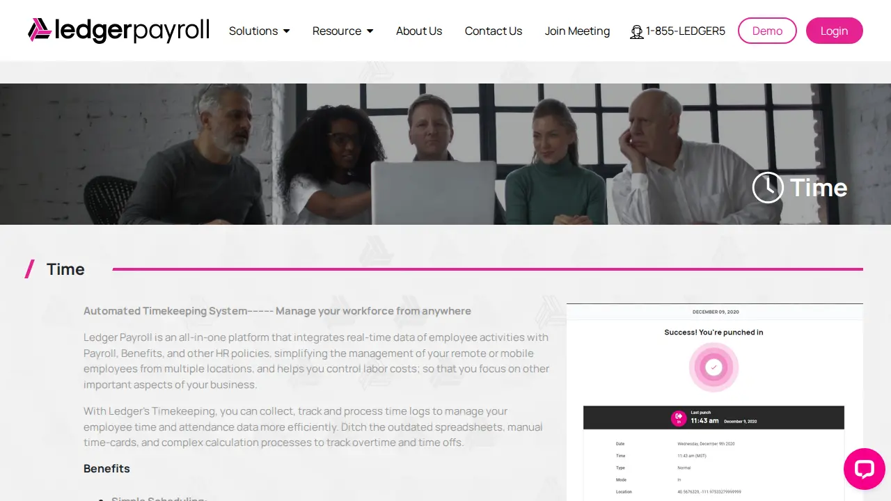 Ledger Payroll page