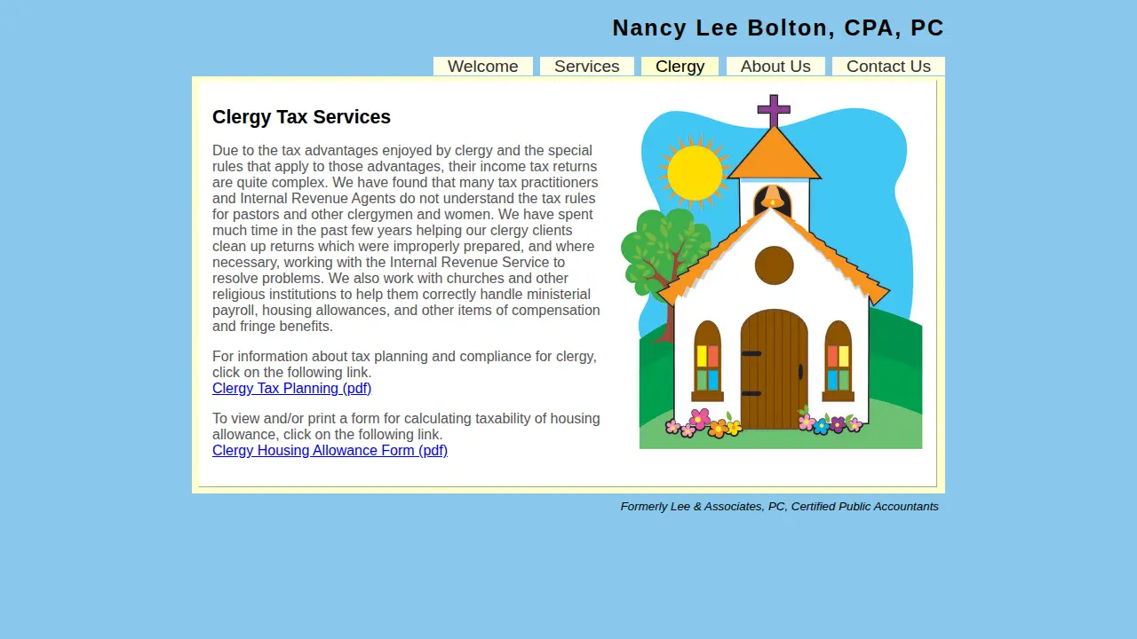 Nancy Lee Bolton, CPA, PC page