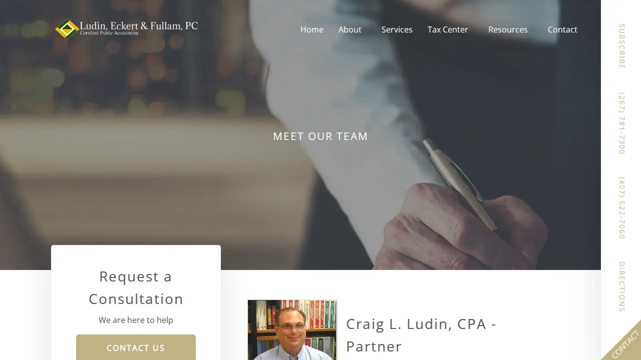 Ludin Eckert & Fullam PC page