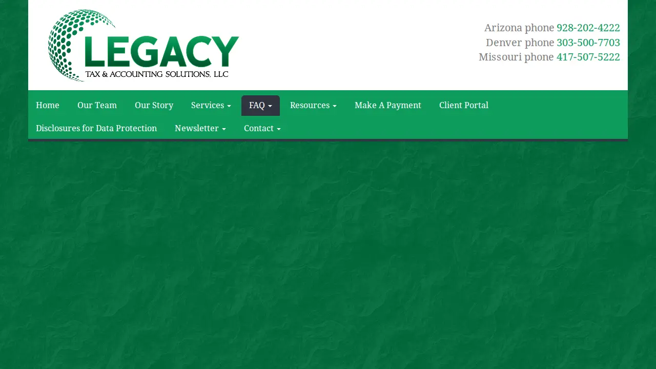 Legacy Tax & Accounting Solutions LLC page