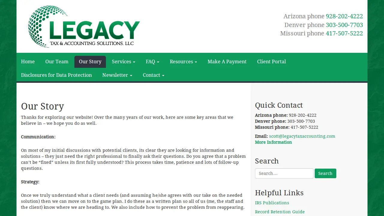 Legacy Tax & Accounting Solutions LLC page