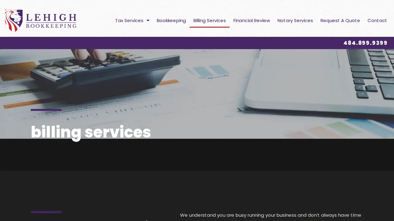 Lehigh Bookkeeping & Tax Services page