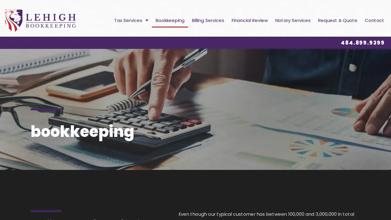 Lehigh Bookkeeping & Tax Services page