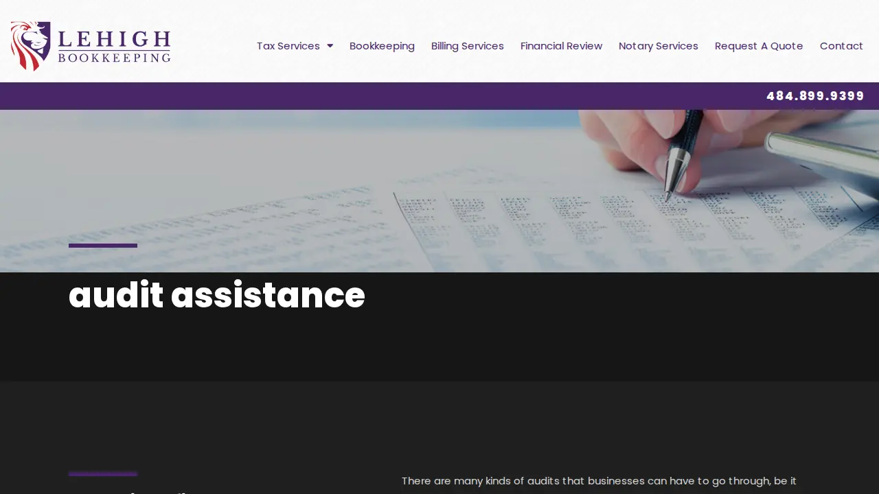 Lehigh Bookkeeping & Tax Services page