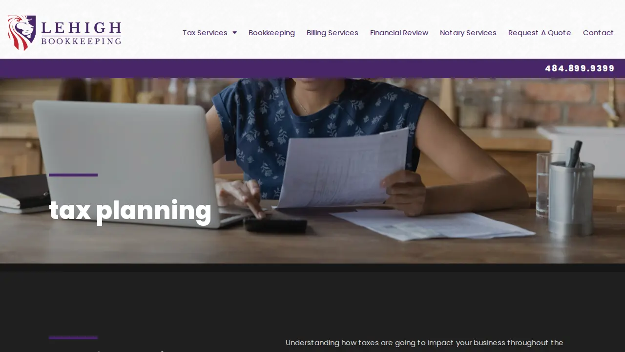 Lehigh Bookkeeping & Tax Services page