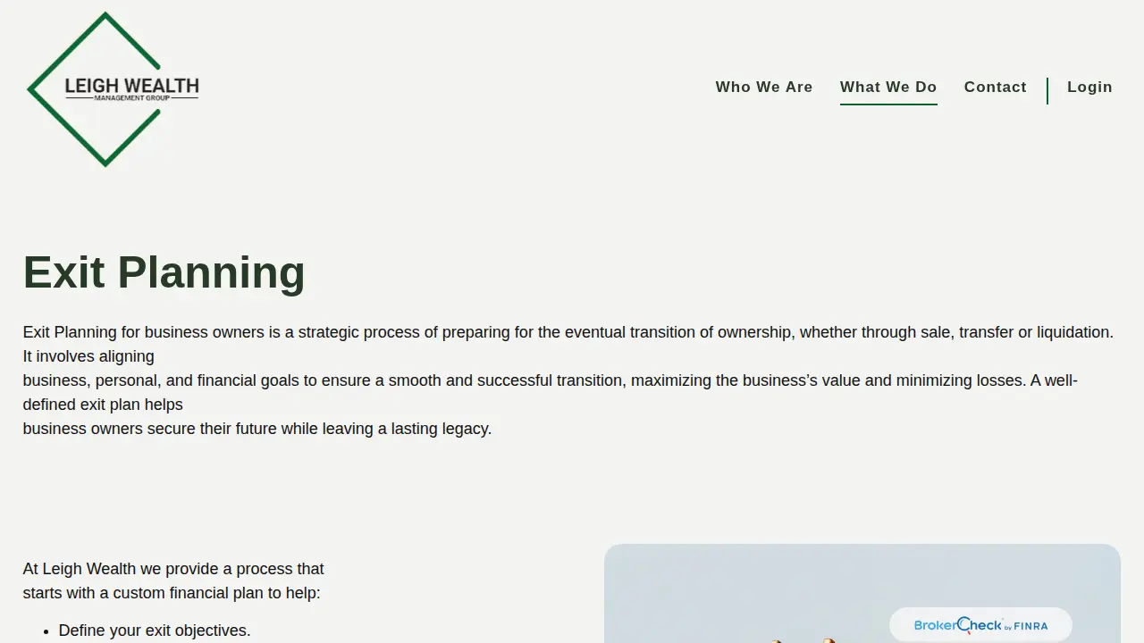 Leigh Wealth Management Group page