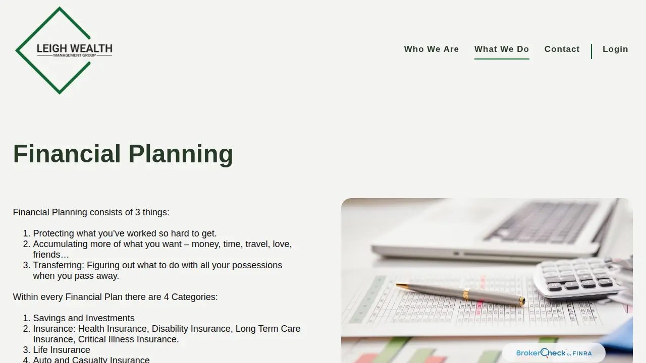 Leigh Wealth Management Group page