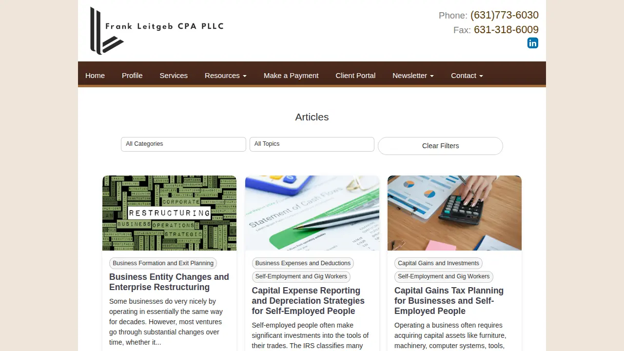 Frank Leitgeb CPA PLLC page