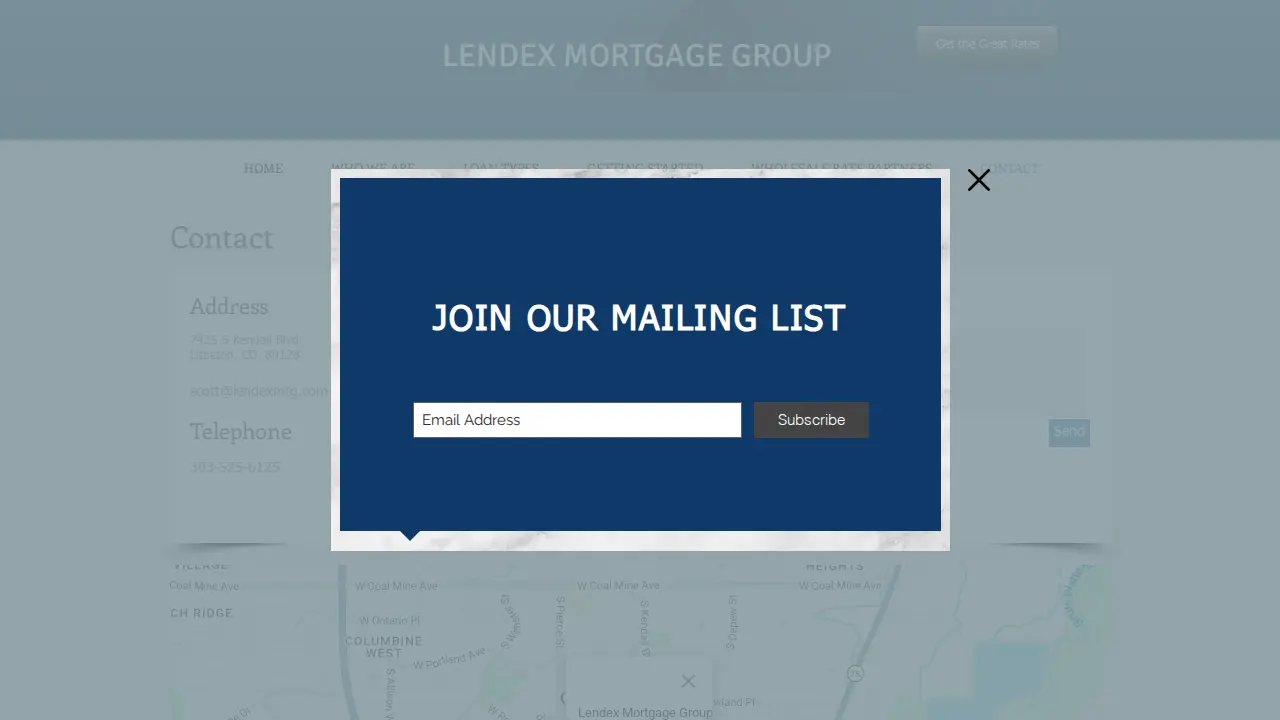 LendEx Mortgage Group page