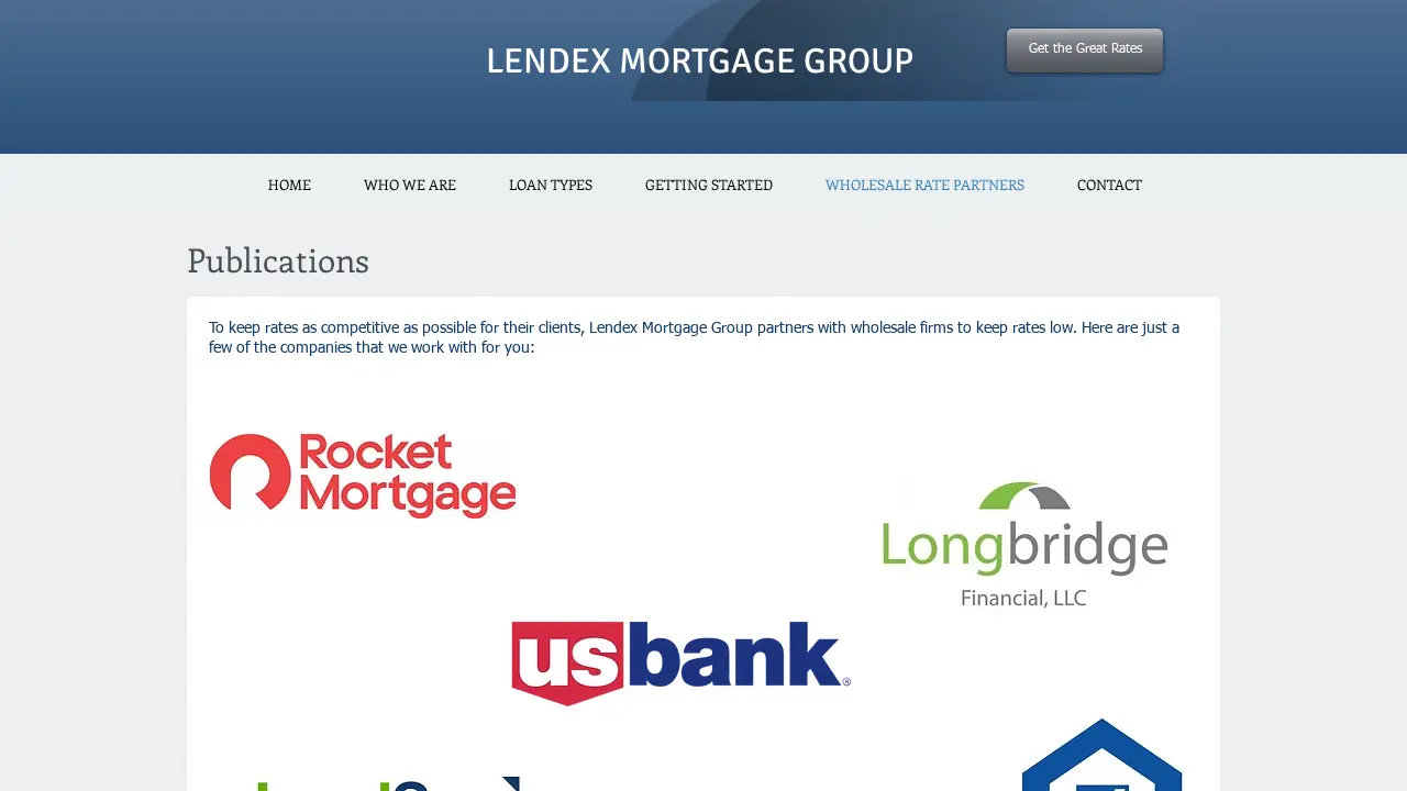 LendEx Mortgage Group page