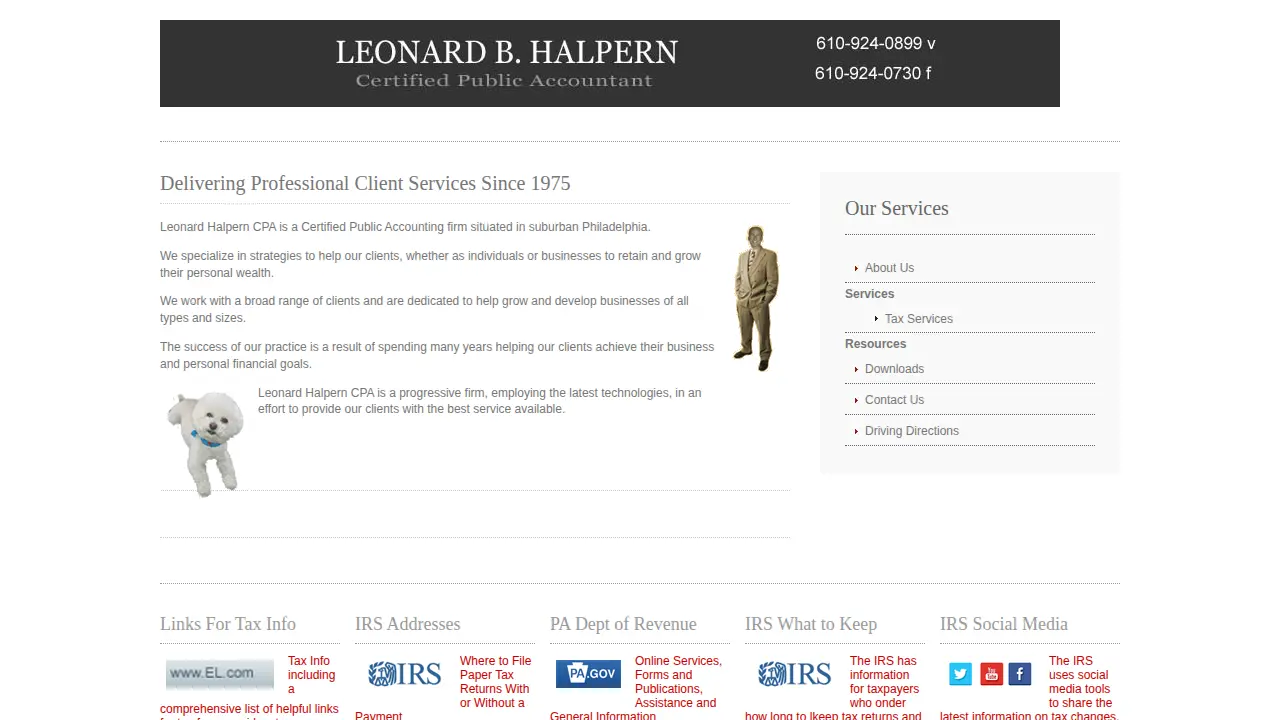 Halpern Leonard B CPA page