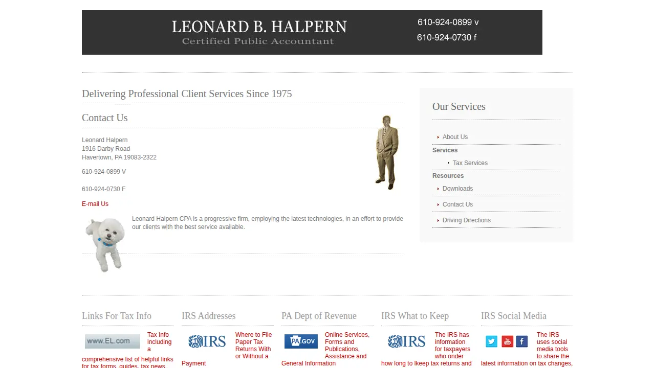 Halpern Leonard B CPA page