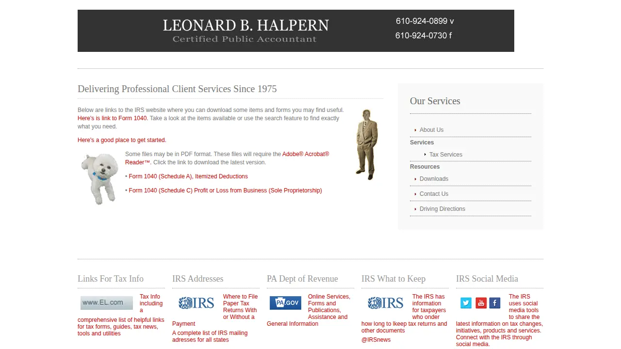 Halpern Leonard B CPA page