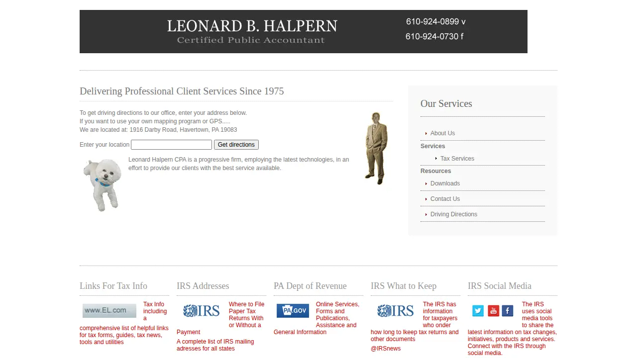 Halpern Leonard B CPA page