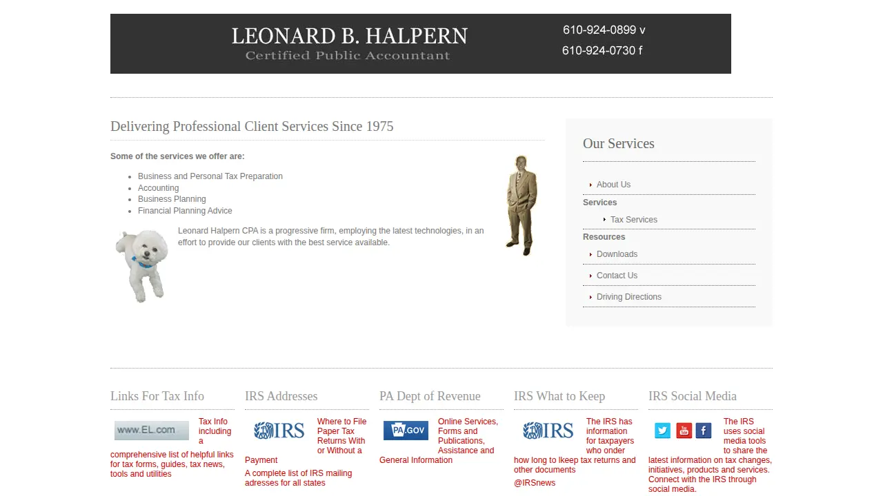 Halpern Leonard B CPA page