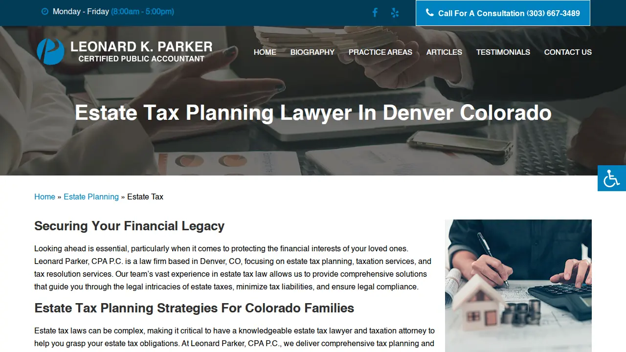 Leonard Parker, CPA page