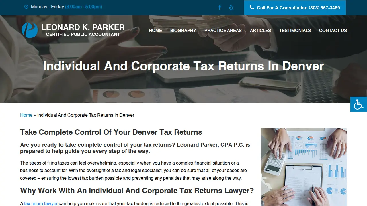 Leonard Parker, CPA page