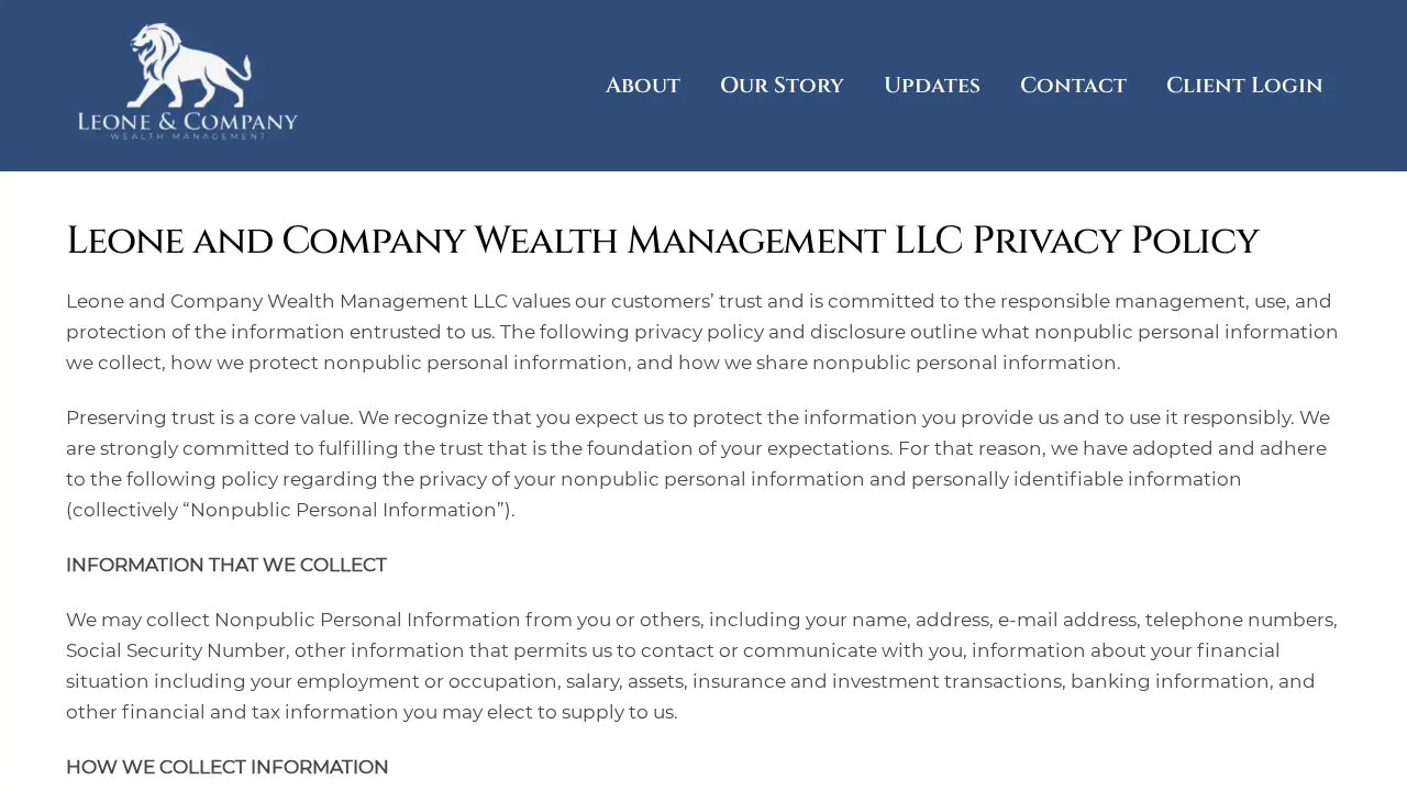 Leone Guy CPA page