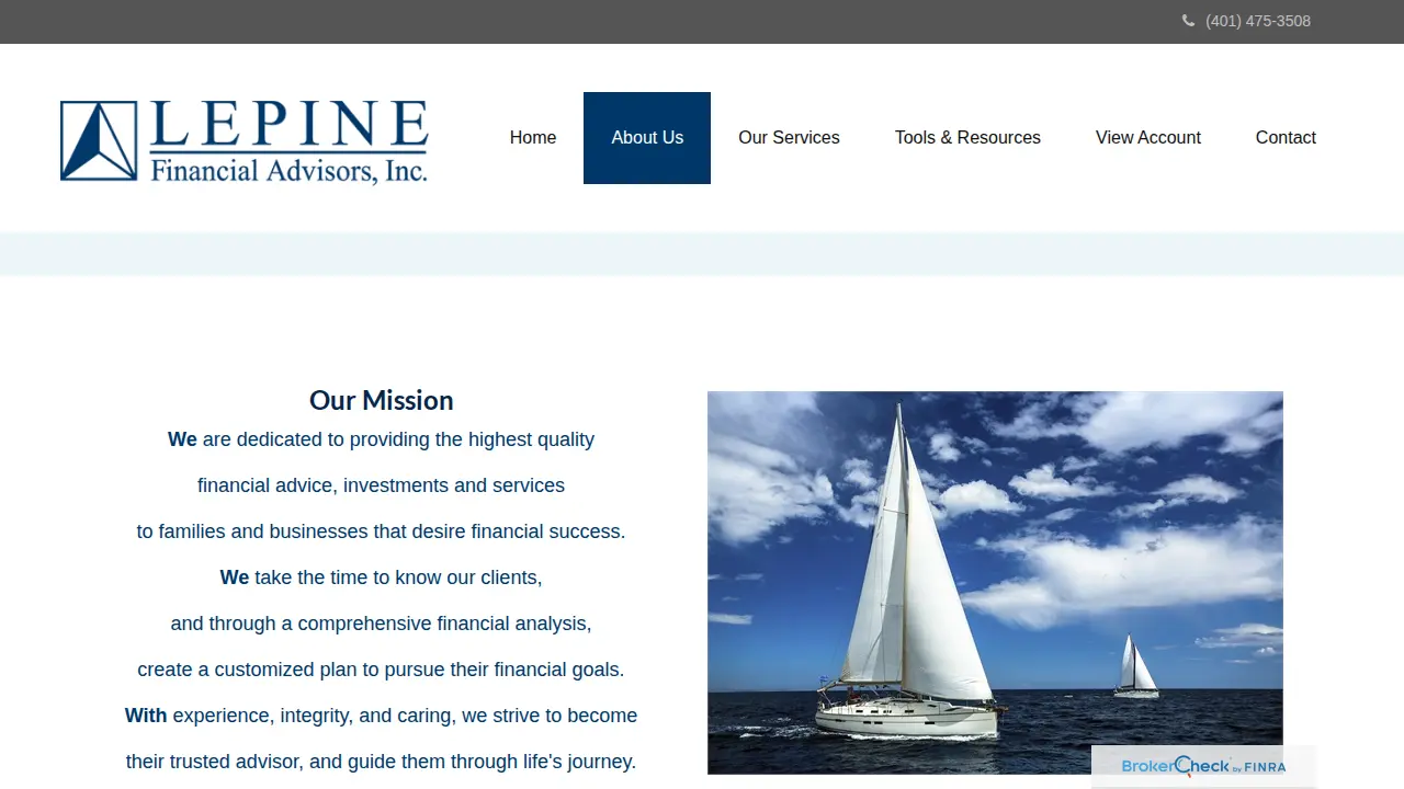 Lepine Financial Advisors page
