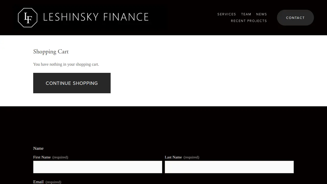 Leshinsky Finance page