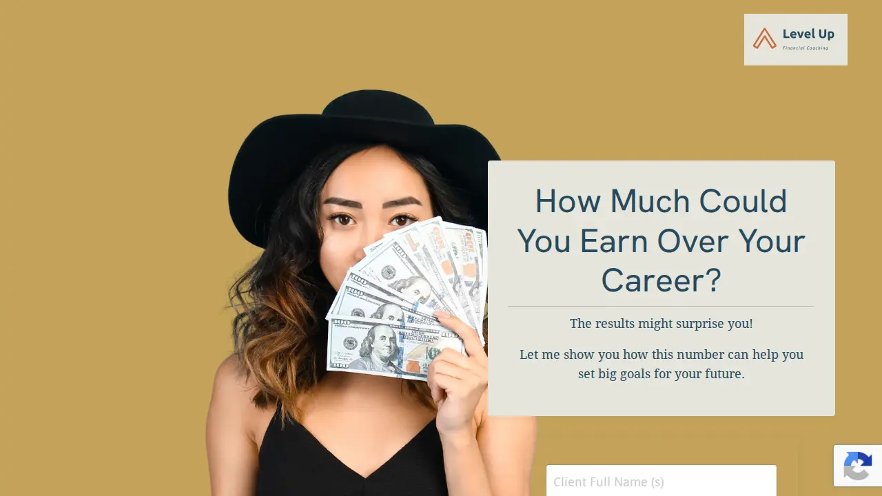 Level Up Financial Coaching page
