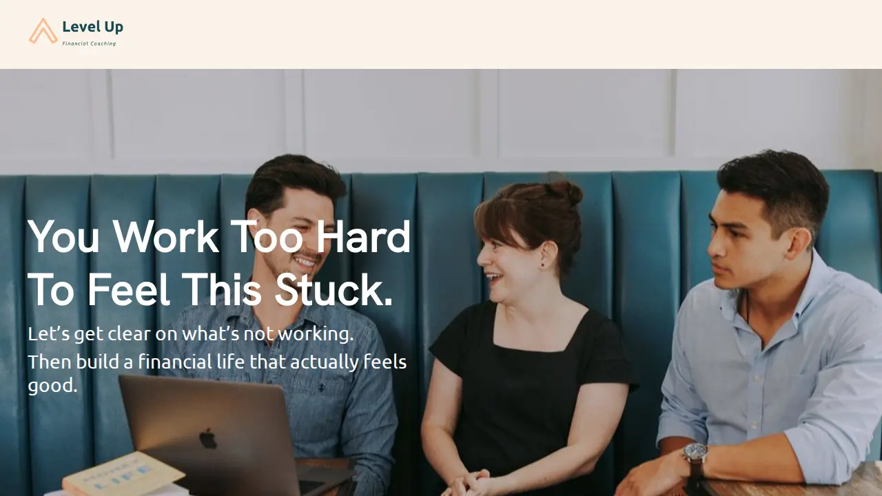 Level Up Financial Coaching page