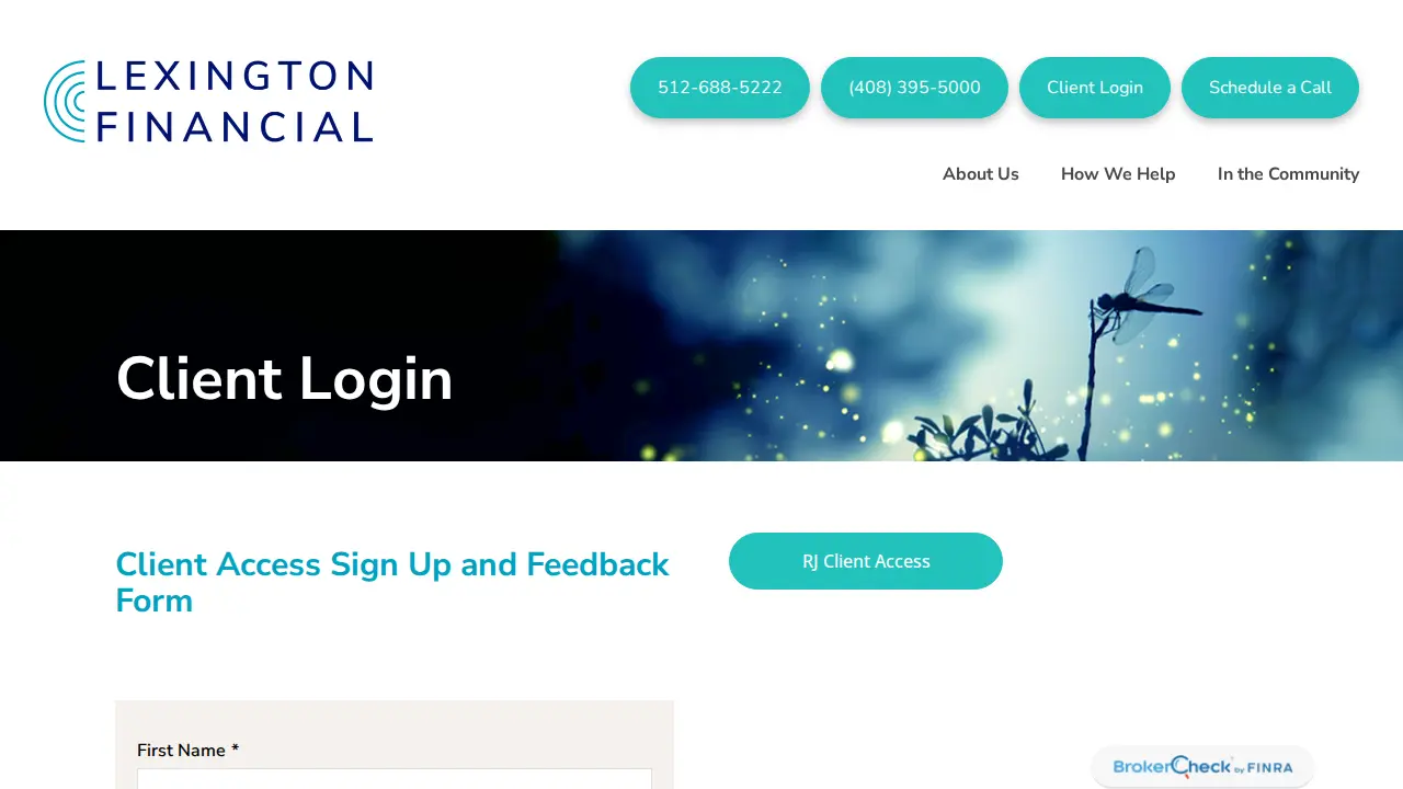 Lexington Financial page