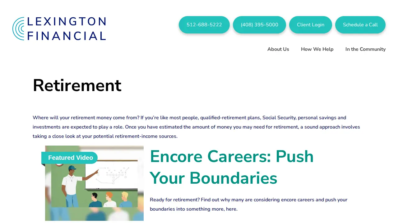 Lexington Financial page