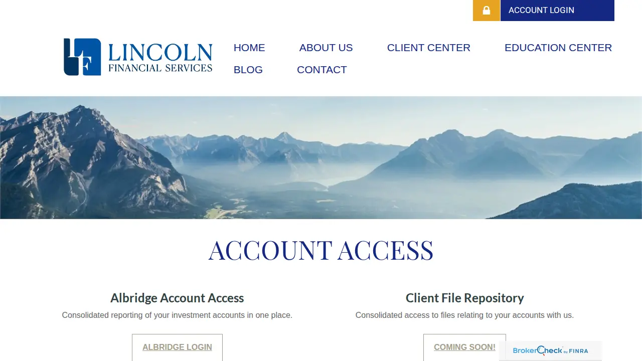 Lincoln Financial Services page