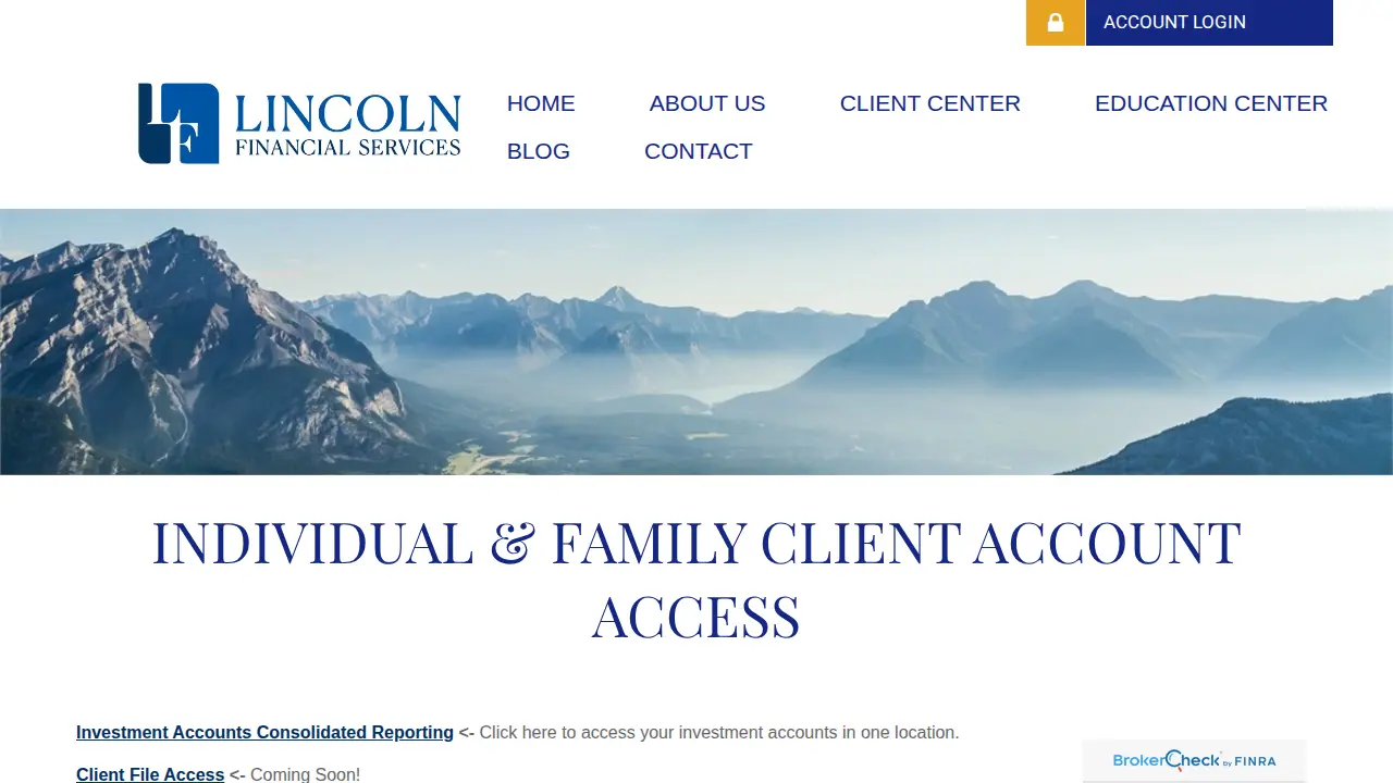 Lincoln Financial Services page