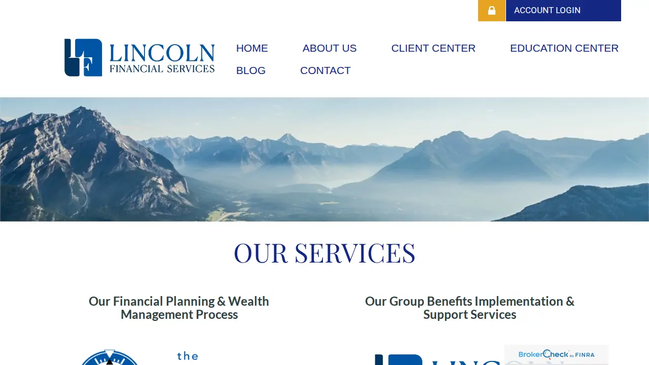 Lincoln Financial Services page