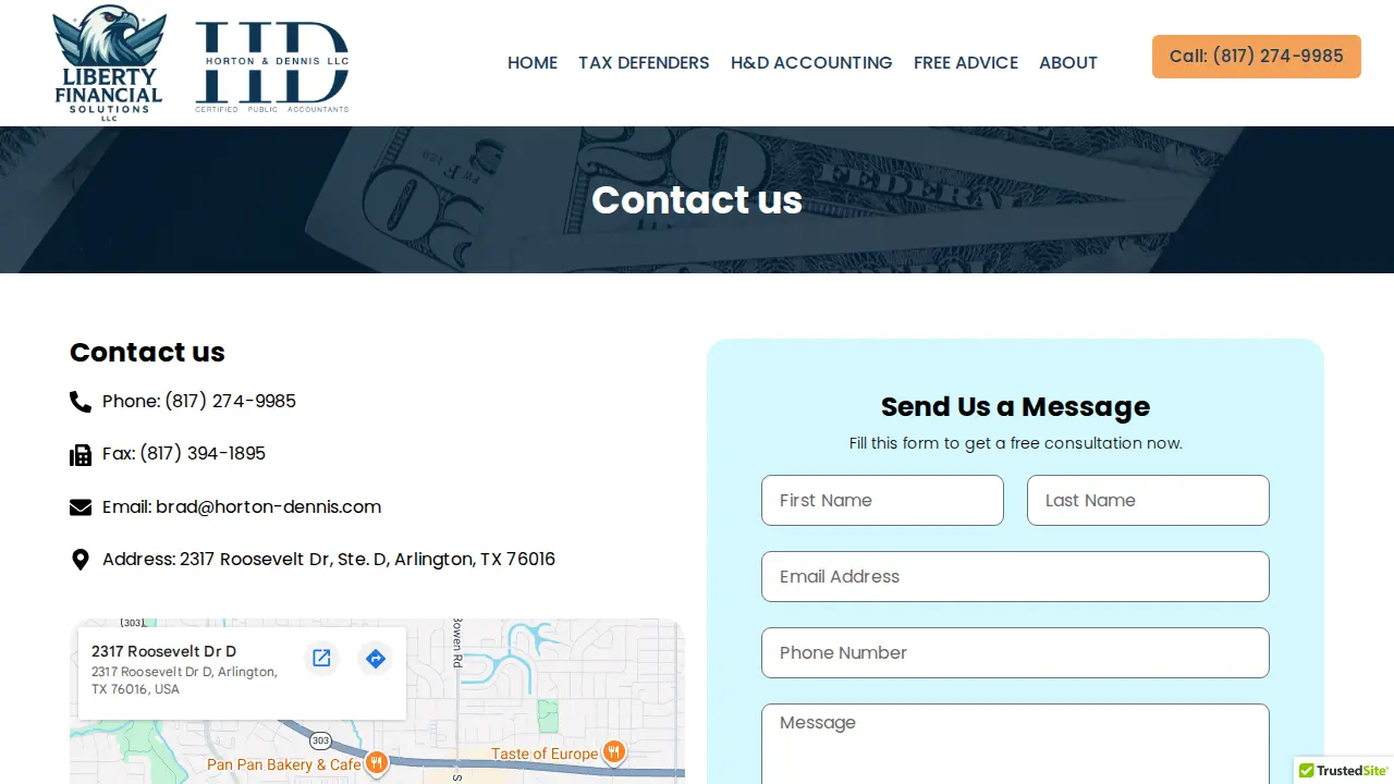 Liberty Financial Solutions | Horton Dennis CPA page