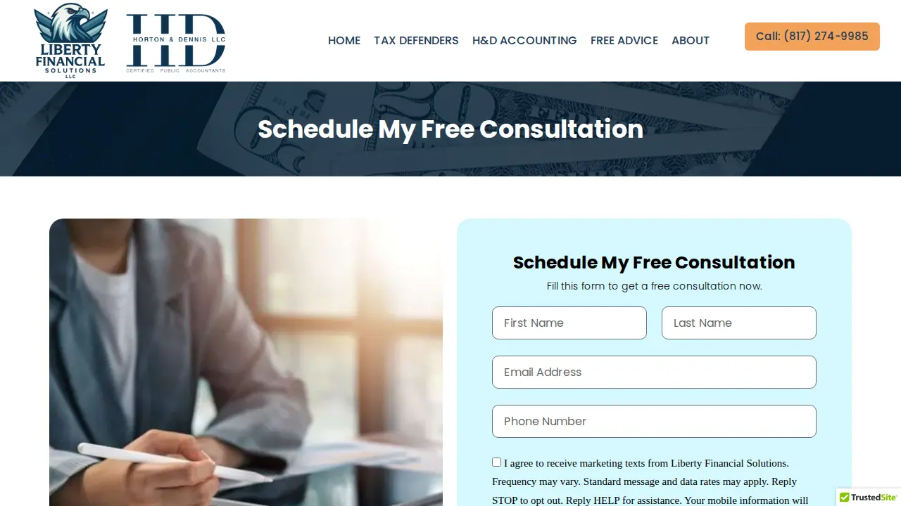 Liberty Financial Solutions | Horton Dennis CPA page