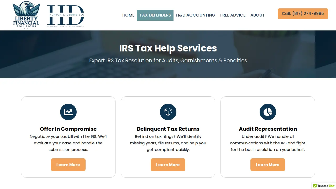 Liberty Financial Solutions | Horton Dennis CPA page