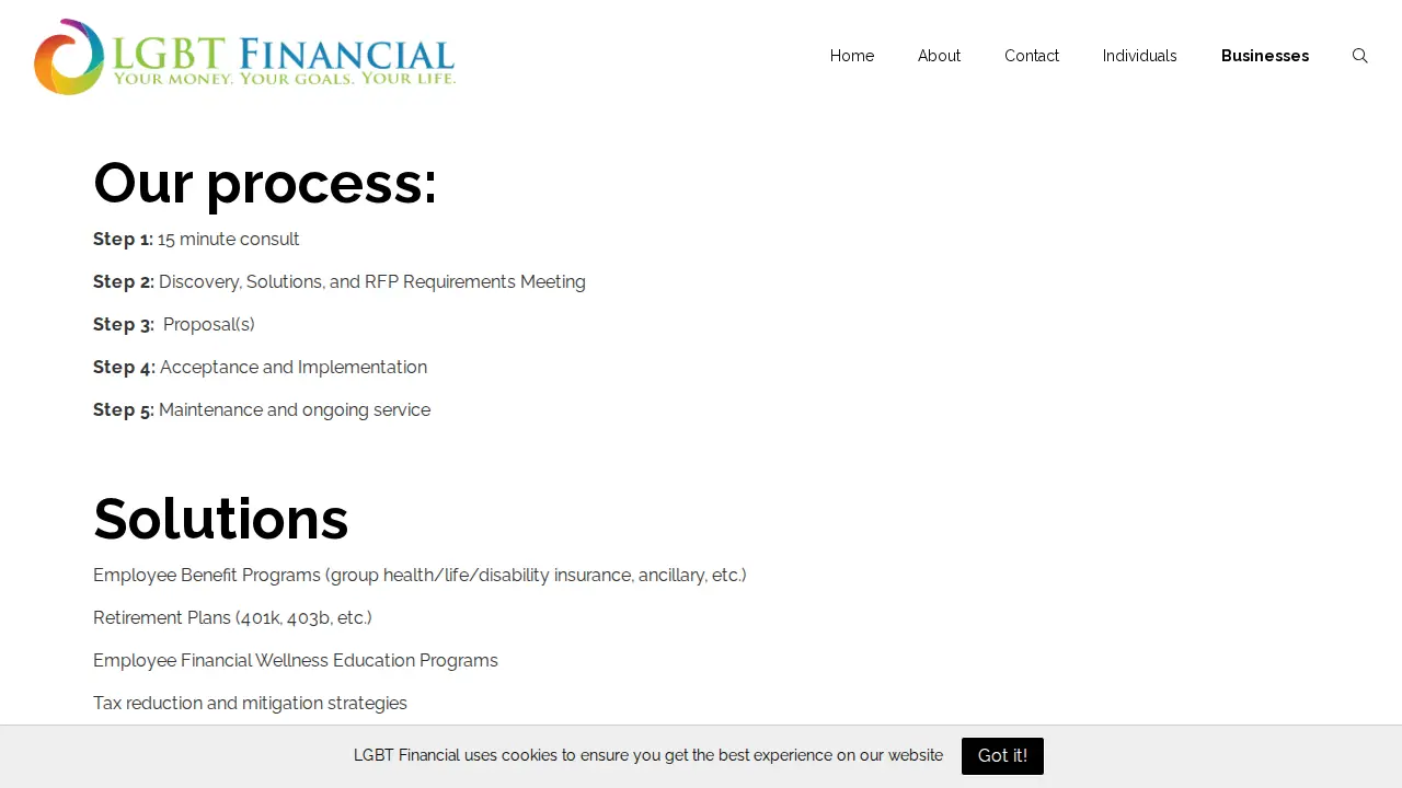 LGBT Financial page