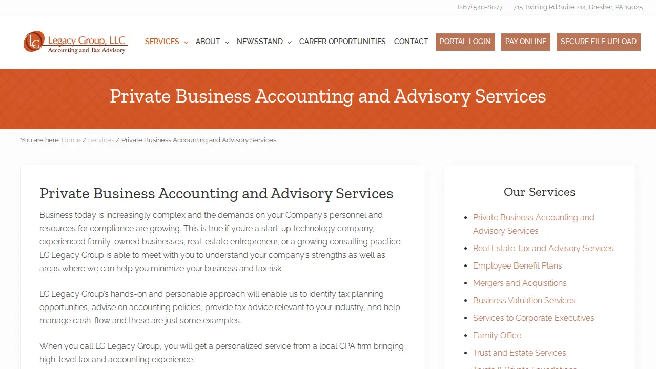 LG Legacy Group, LLC | Accountant CPA page