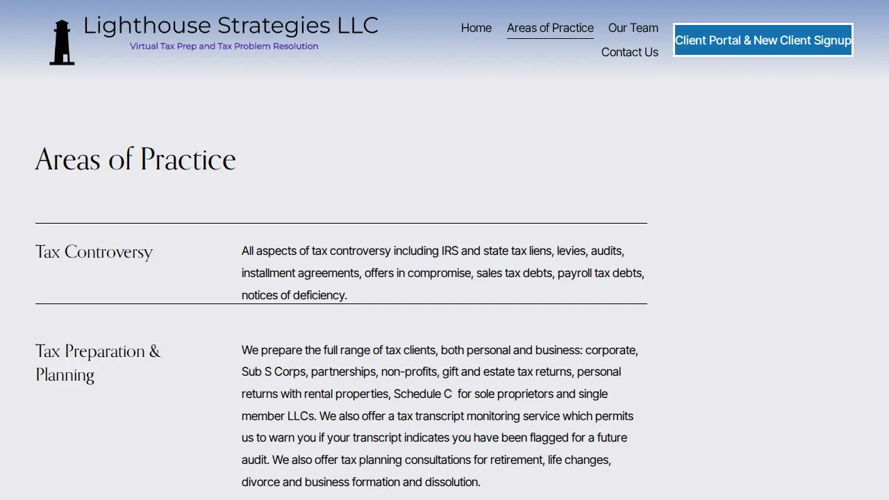 Lighthouse Strategies LLC page