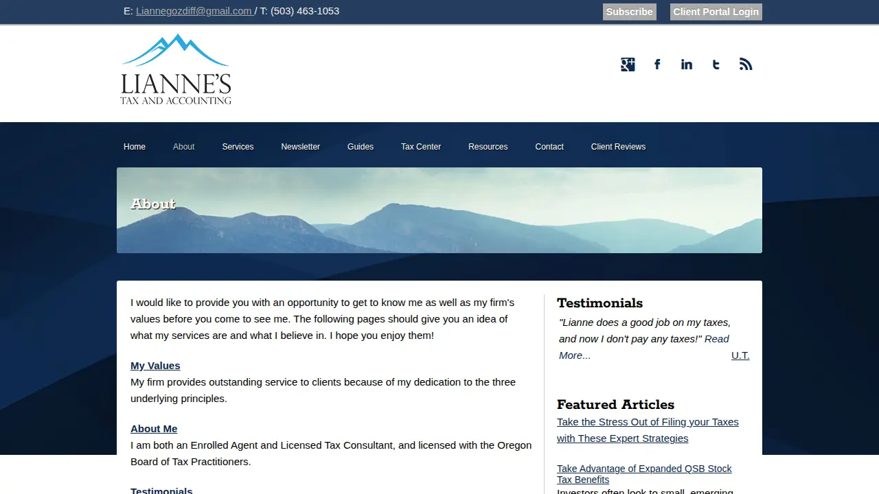 Lianne's Tax And Accounting page