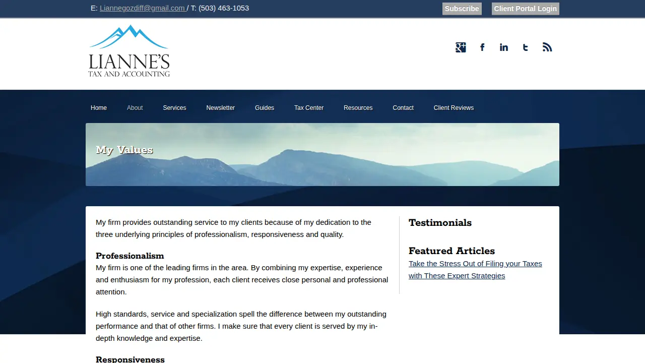 Lianne's Tax And Accounting page