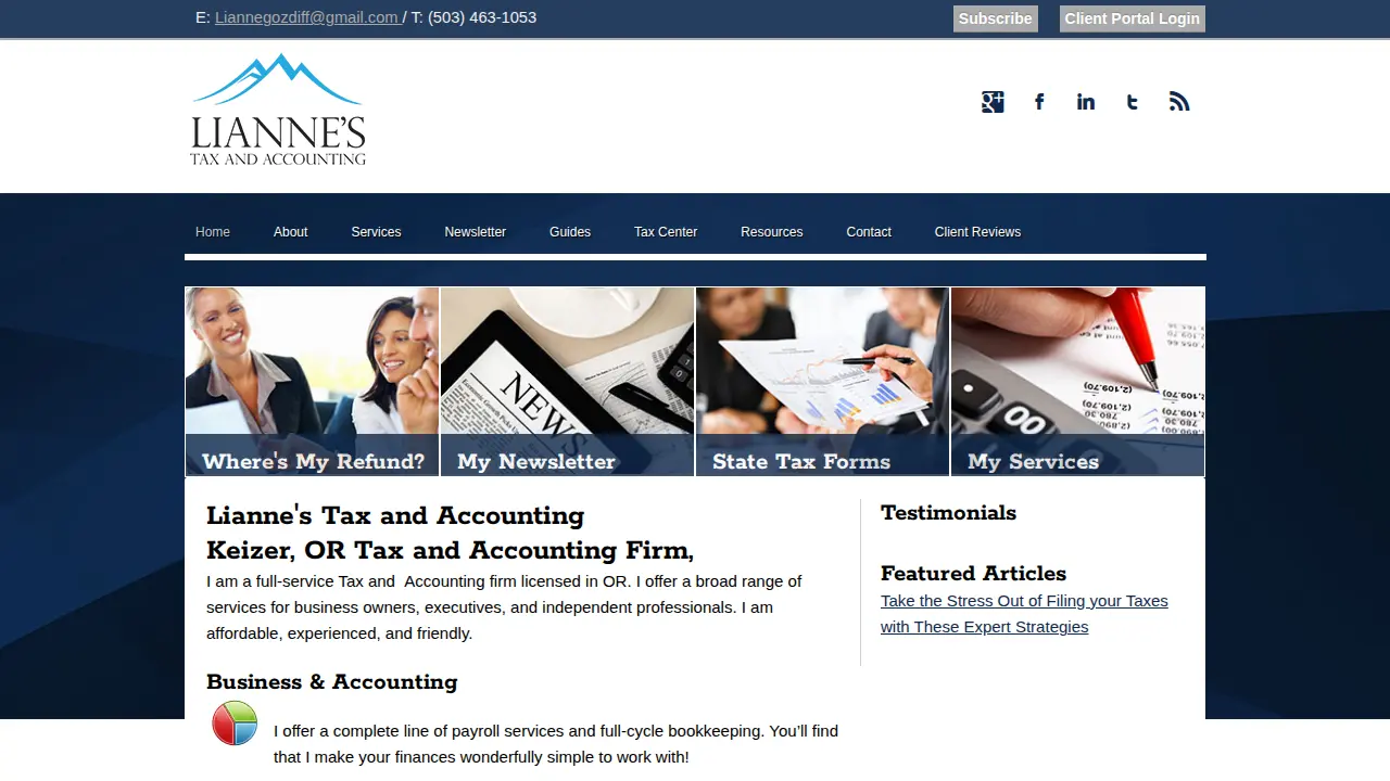 Lianne's Tax And Accounting page