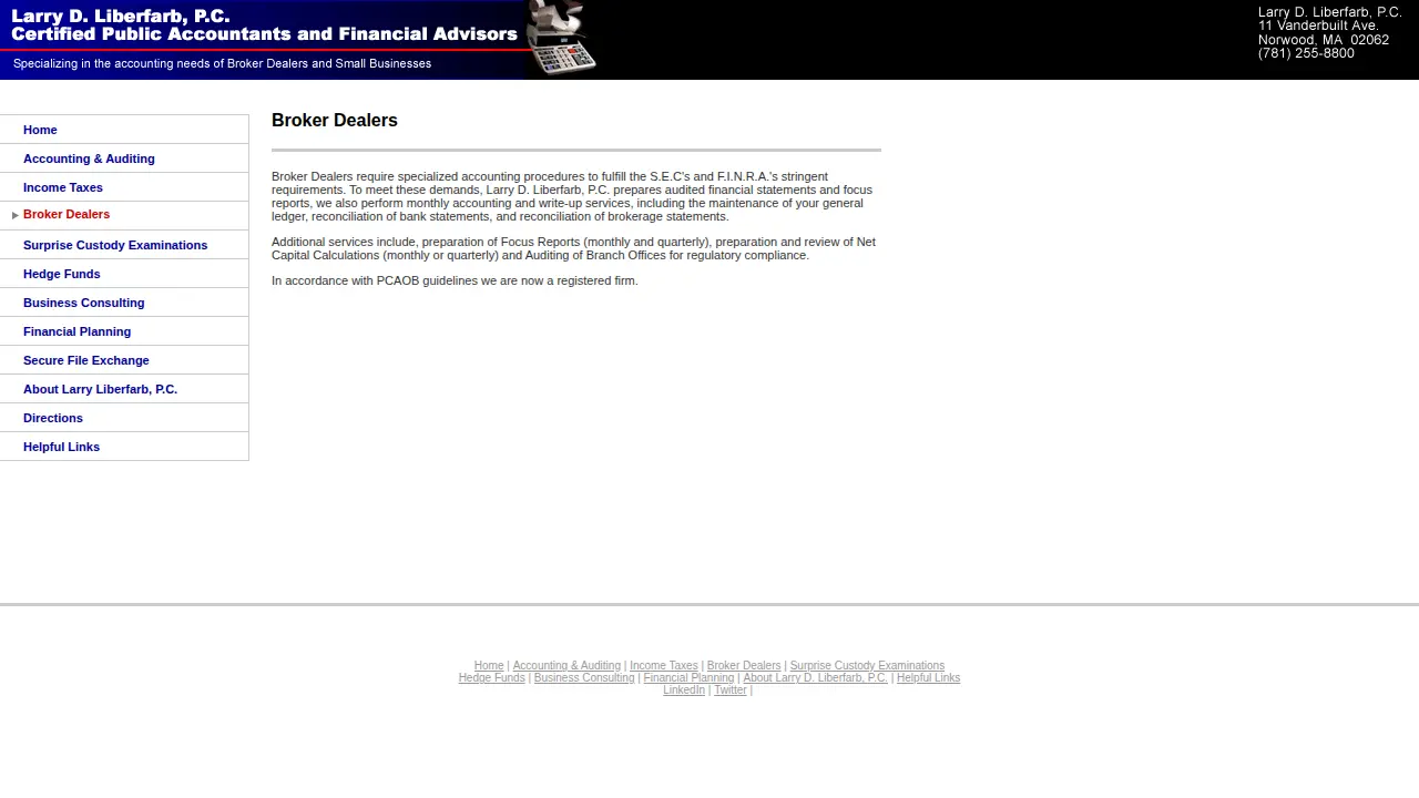 Larry D. Liberfarb CPA page