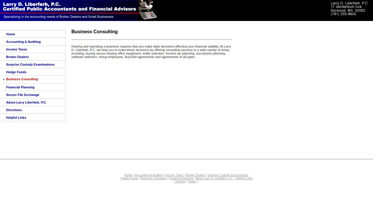 Larry D. Liberfarb CPA page