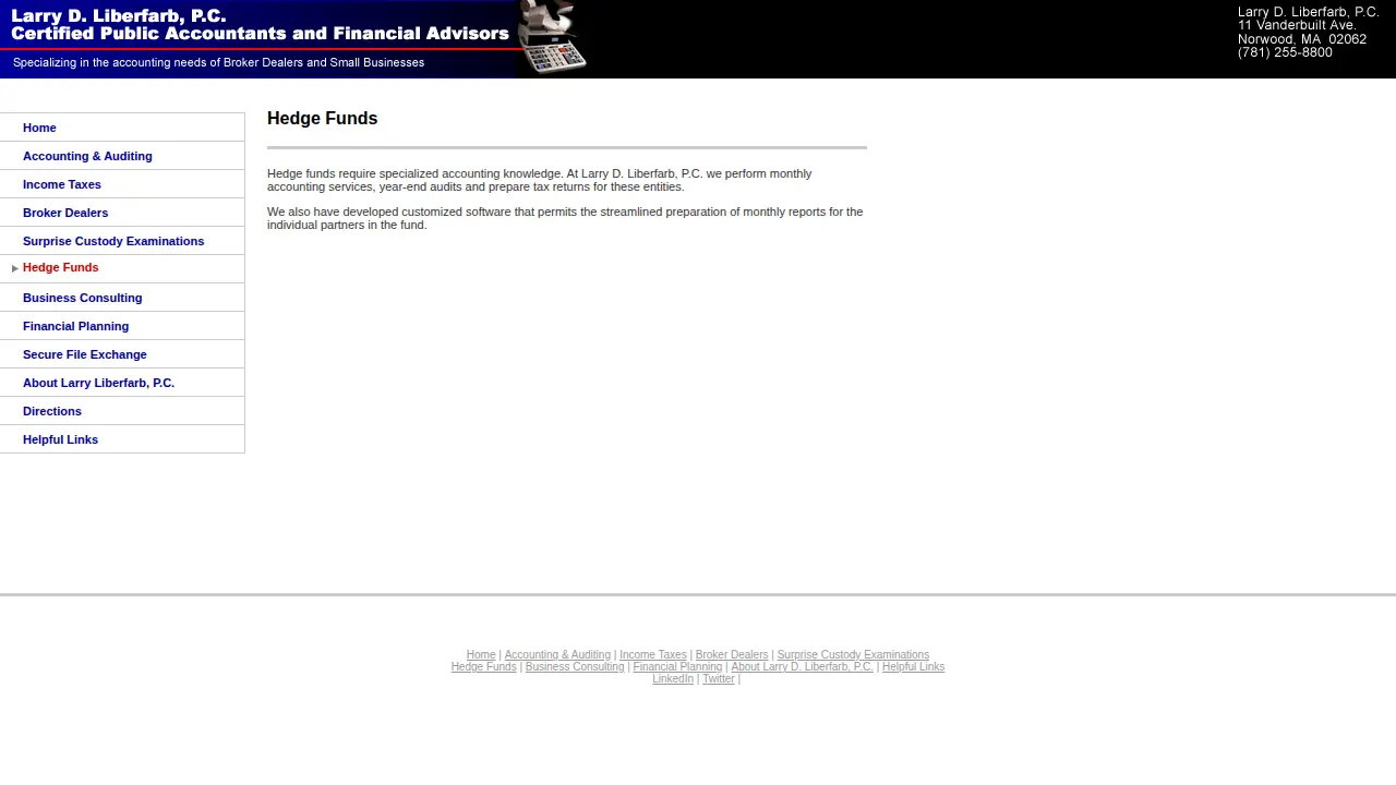 Larry D. Liberfarb CPA page
