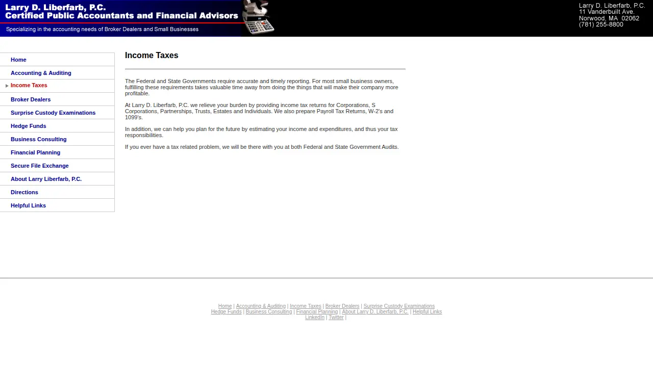 Larry D. Liberfarb CPA page