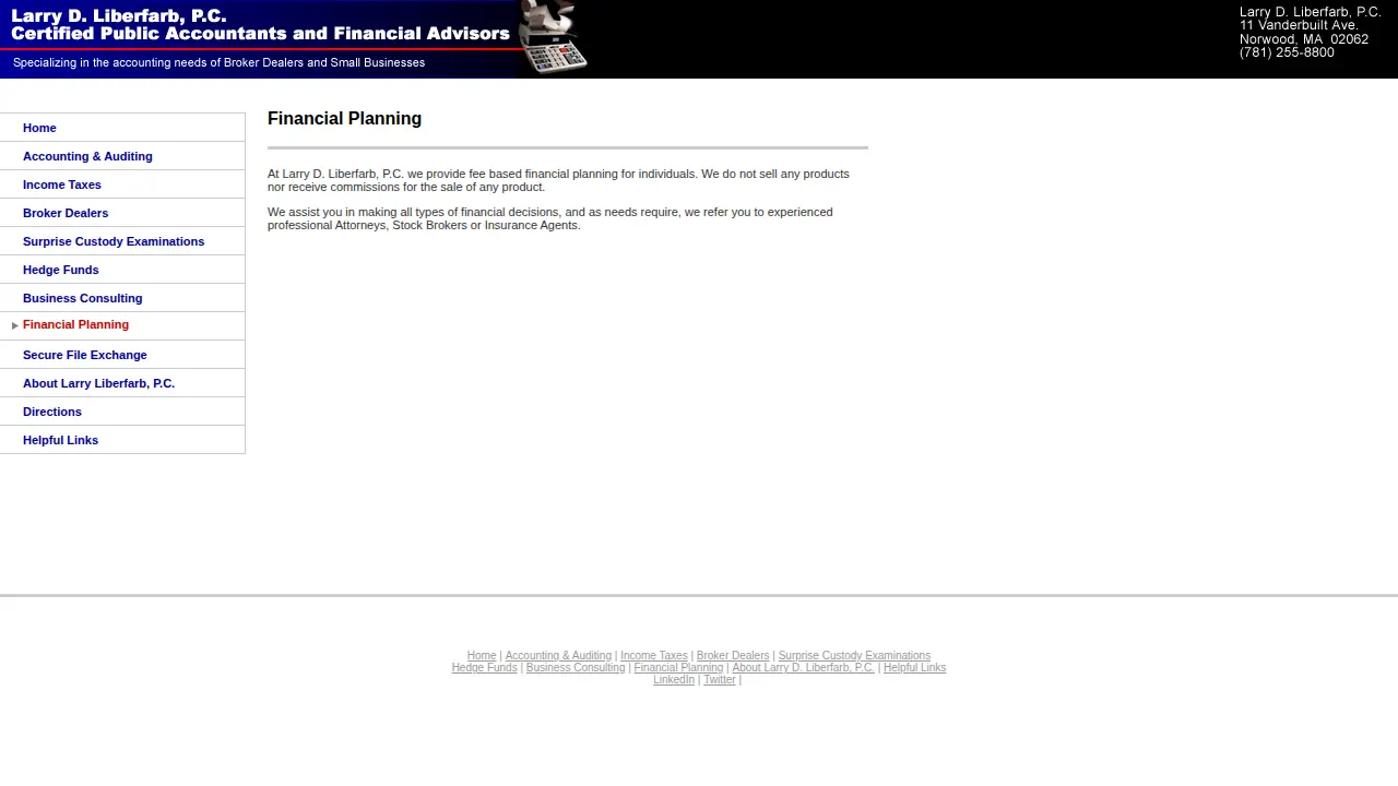 Larry D. Liberfarb CPA page