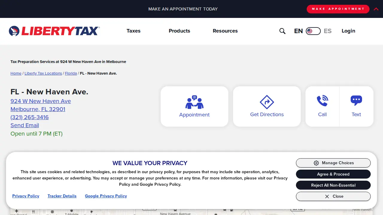Liberty Tax page