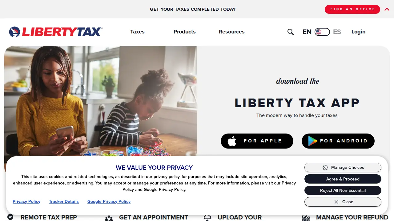 Liberty Tax page