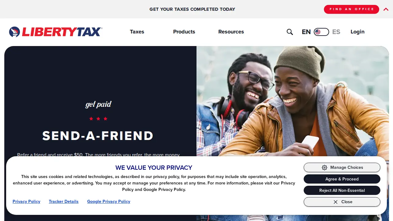 Liberty Tax page
