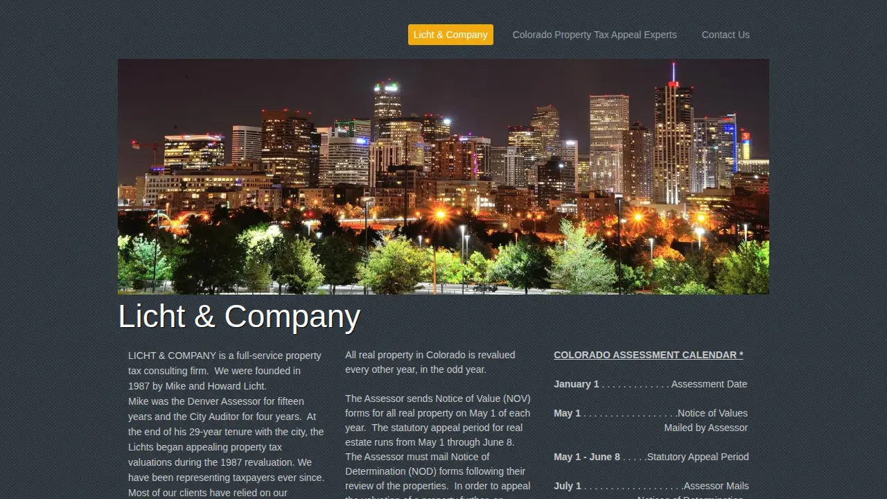 Licht & Company, Inc. Property Tax Appeals